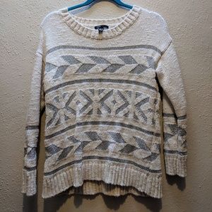 Silver patterned sweater